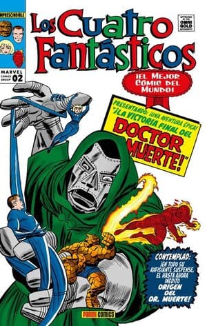 Portada Omnigold  Los Cuatro Fantásticos 2 La batalla del Edificio Baxter de Panini Cómics