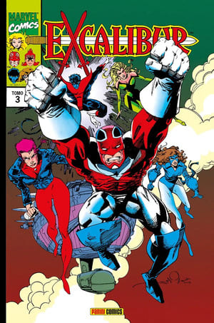 Portada Marvel Gold. Excalibur 3 de Panini Cómics