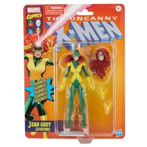 Figura Jean Grey X Factor Marvel Legends Cartón Retro
